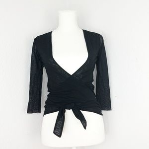 Cabi Mesh Wrap Top Size XS